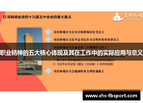 职业精神的五大核心体现及其在工作中的实际应用与意义 职业精神的五大核心体现及其在工作中的实际应用与意义